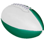 balon americano blanco y verde, imagen de referencia