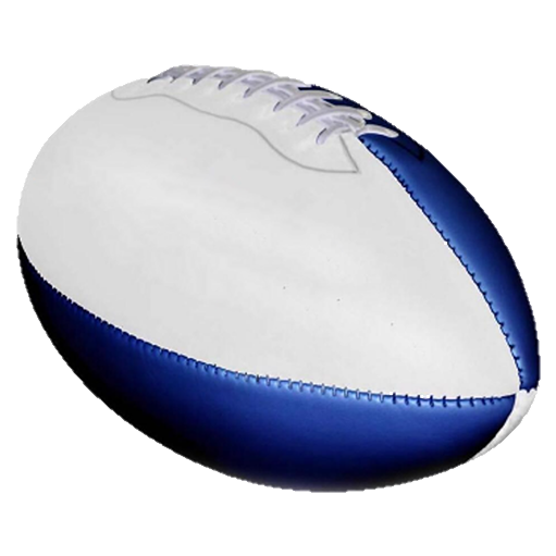 tres_large balon americano blanco y azul, imagen de referencia tamaño grande